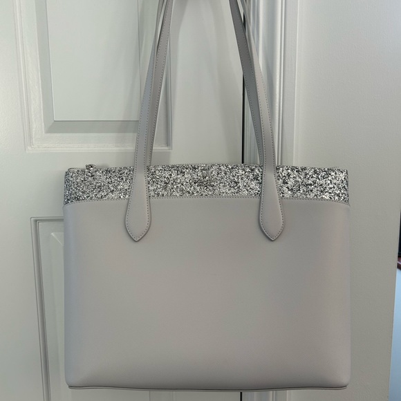 Kate Spade Flash Tote in Grey w silver glitter - Picture 3 of 9